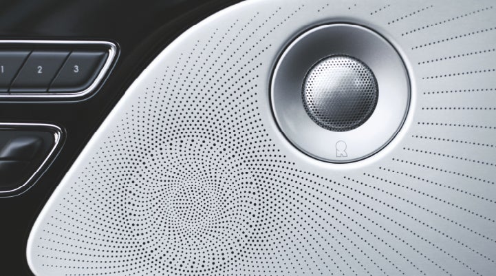 A stylish speaker cover of a 2024 Lincoln Aviator® SUV is shown | Vision Lincoln in Wahpeton ND