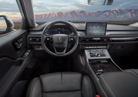 The interior of a Lincoln Aviator® SUV is shown | Vision Lincoln in Wahpeton ND