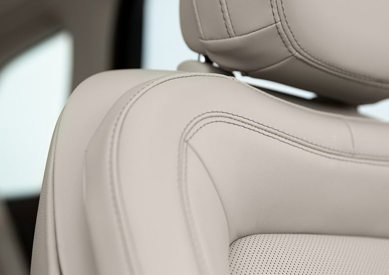 Fine craftsmanship is shown through a detailed image of front-seat stitching. | Vision Lincoln in Wahpeton ND